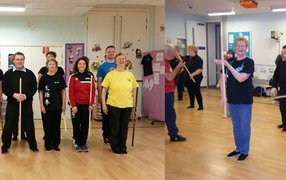 Tai Chi Stick Health Preservation Exercises Line Up